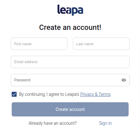 Signup